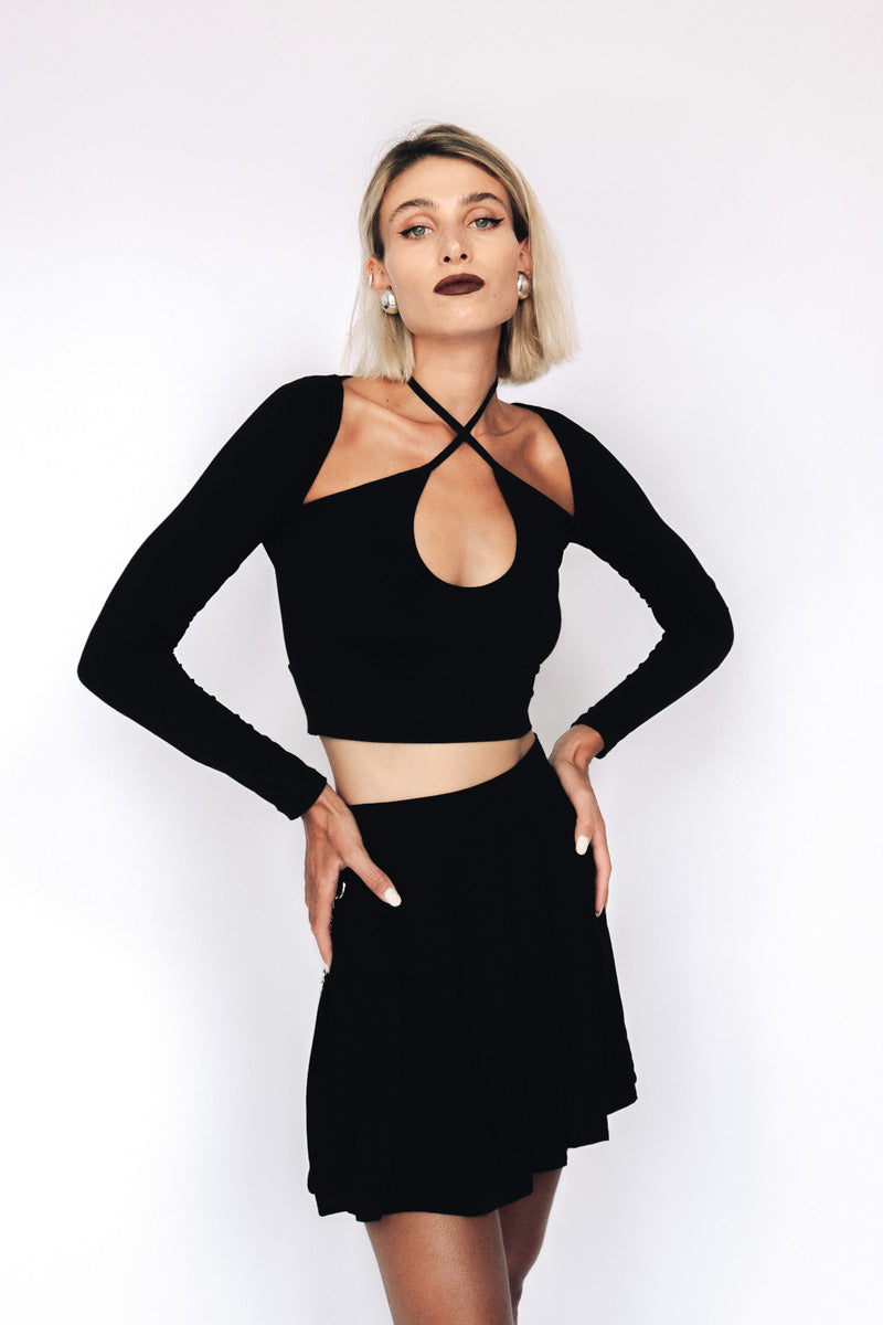 Top Daliah Alyona Black Circle