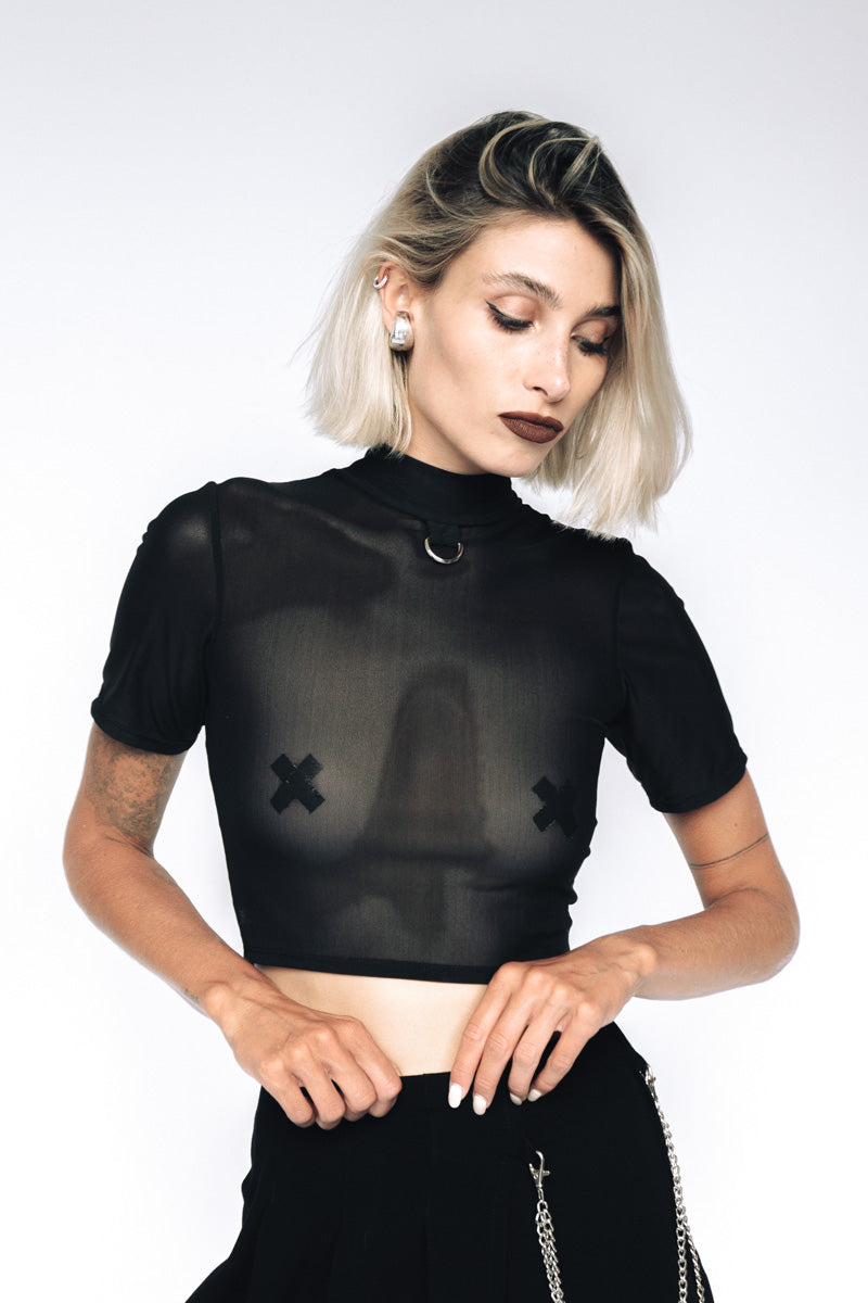 Top Daliah Alyona Black Circle