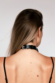 Choker Chained Black Matte Karolina K Black Circle