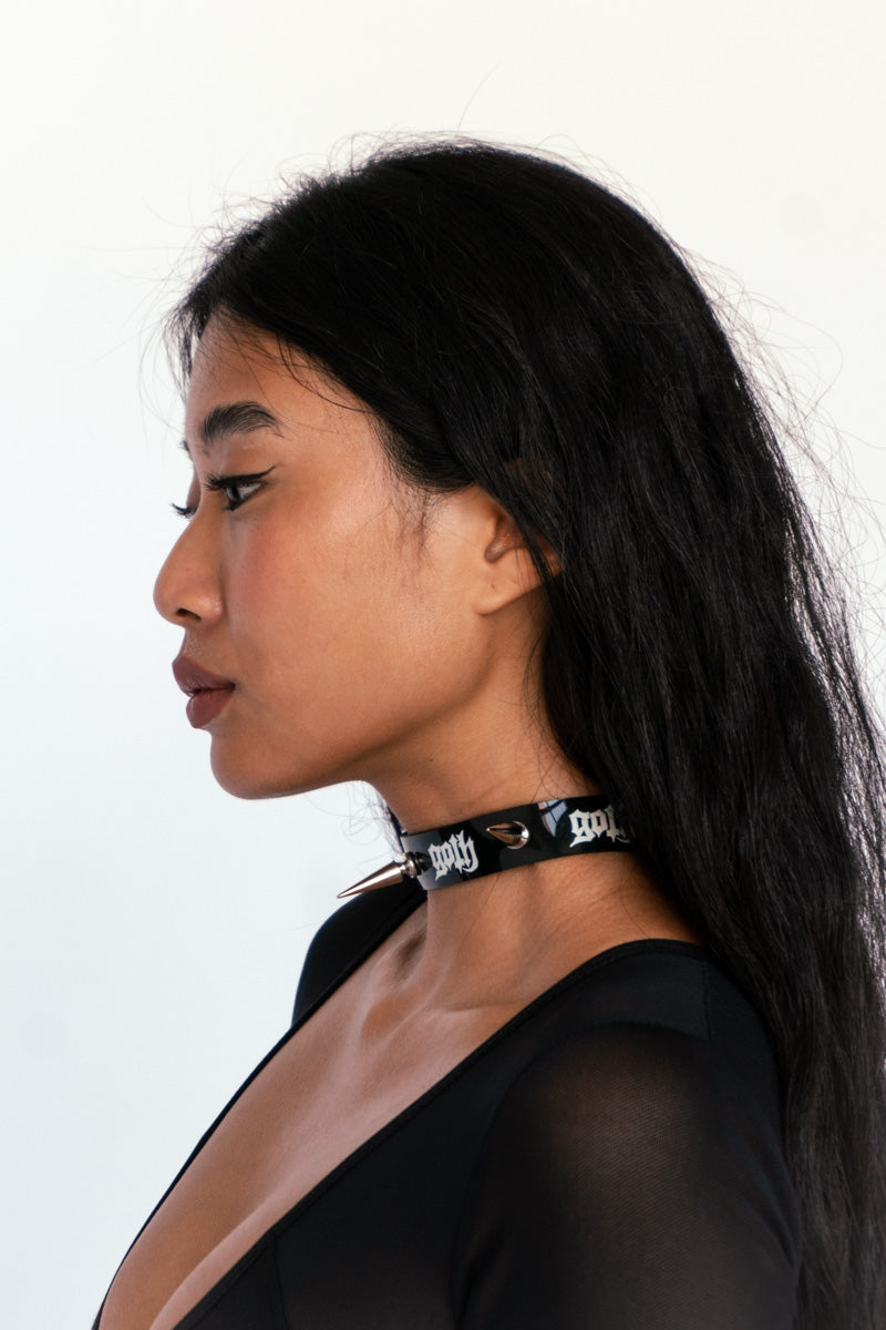 Choker GOTH Alexandra K Black Circle