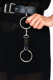 Keychain Aurora Karolina k black circle