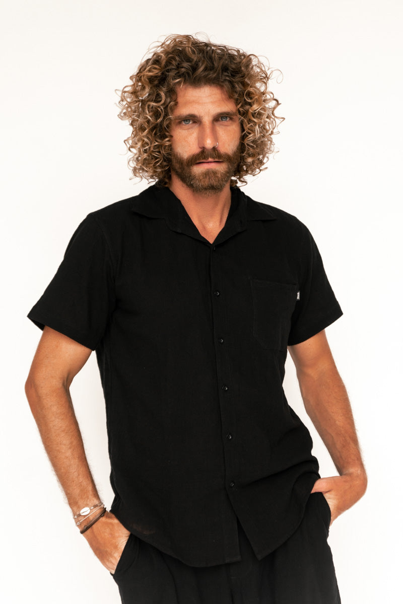 The Black Circle Blank Surf Wear Short Sleeve Shirt "Trestles"