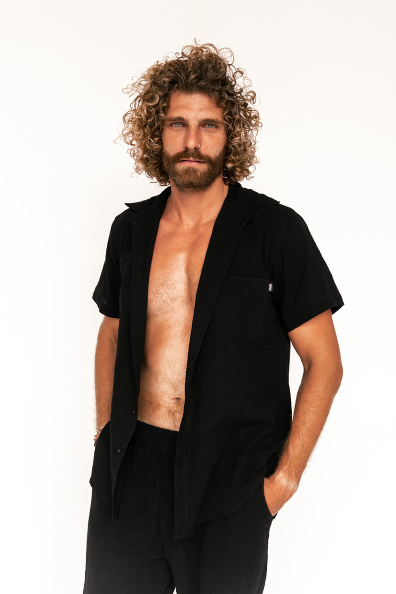 The Black Circle Blank Surf Wear Short Sleeve Shirt "Trestles"