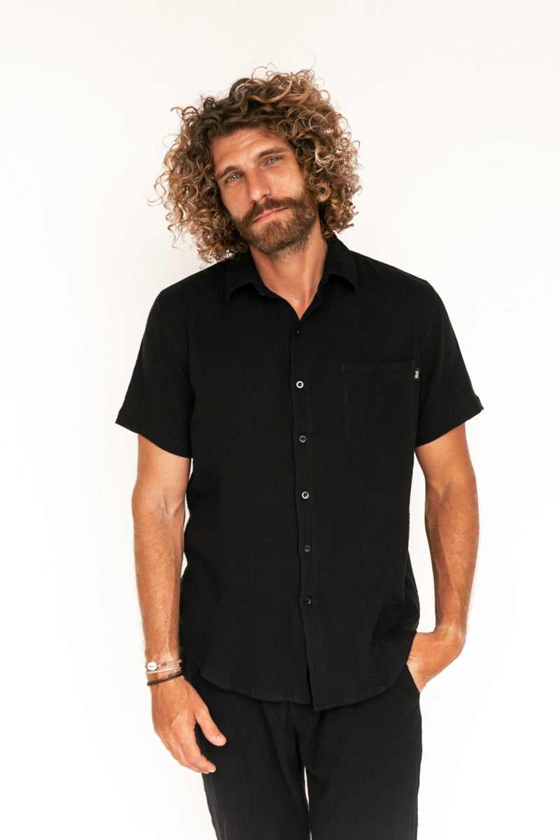 The Black Circle Blank Surf Wear Short Sleeve Shirt "Cloud nine"